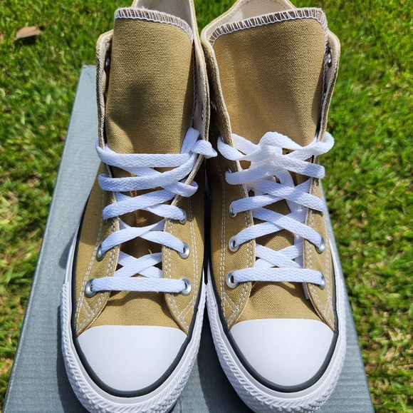 Converse Men\'s Chuck Taylor All Star Hi \'Burnt Honey\' Canvas Sneakers Shoes New main image 7